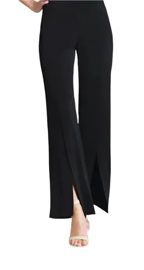 002- Clara Sun Woo Black Front High Slit Pant