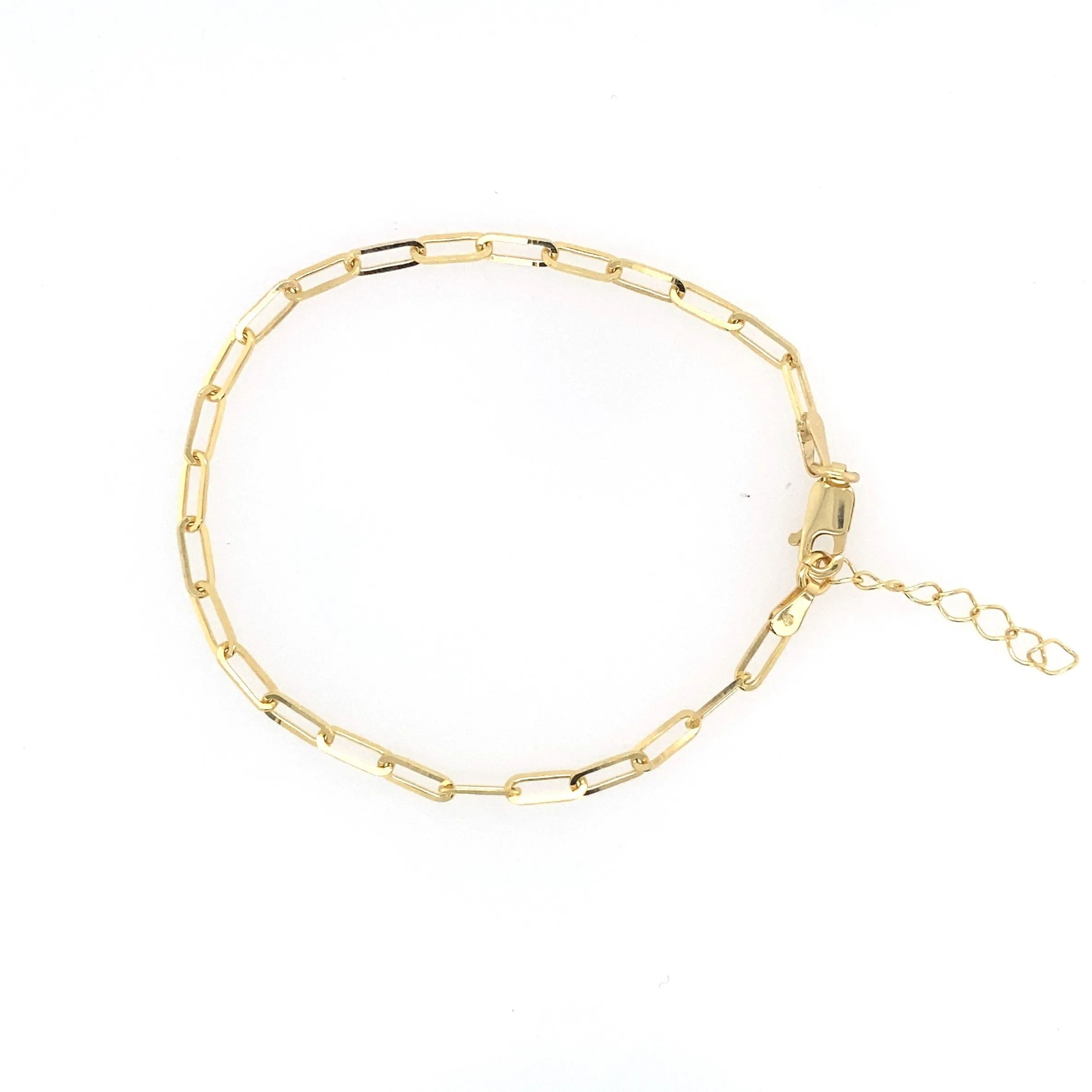 10 Karat Gold Adjustable Paperclip Bracelet