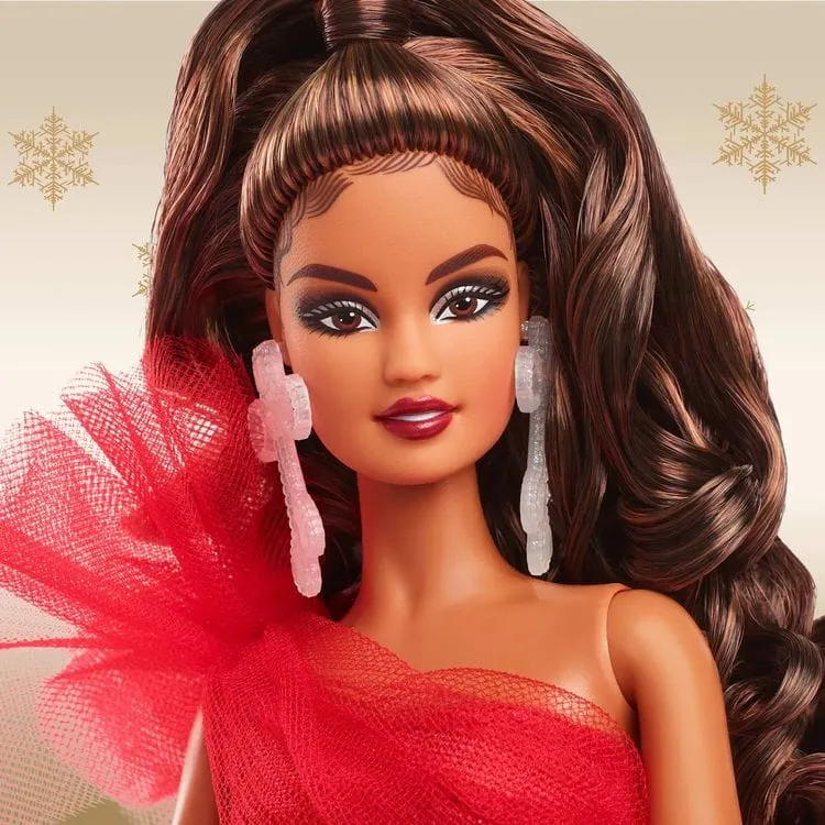 2024 Barbie Holiday Doll - Brunette Ponytail
