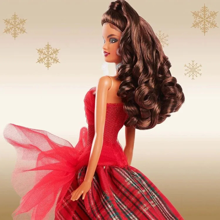 2024 Barbie Holiday Doll - Brunette Ponytail