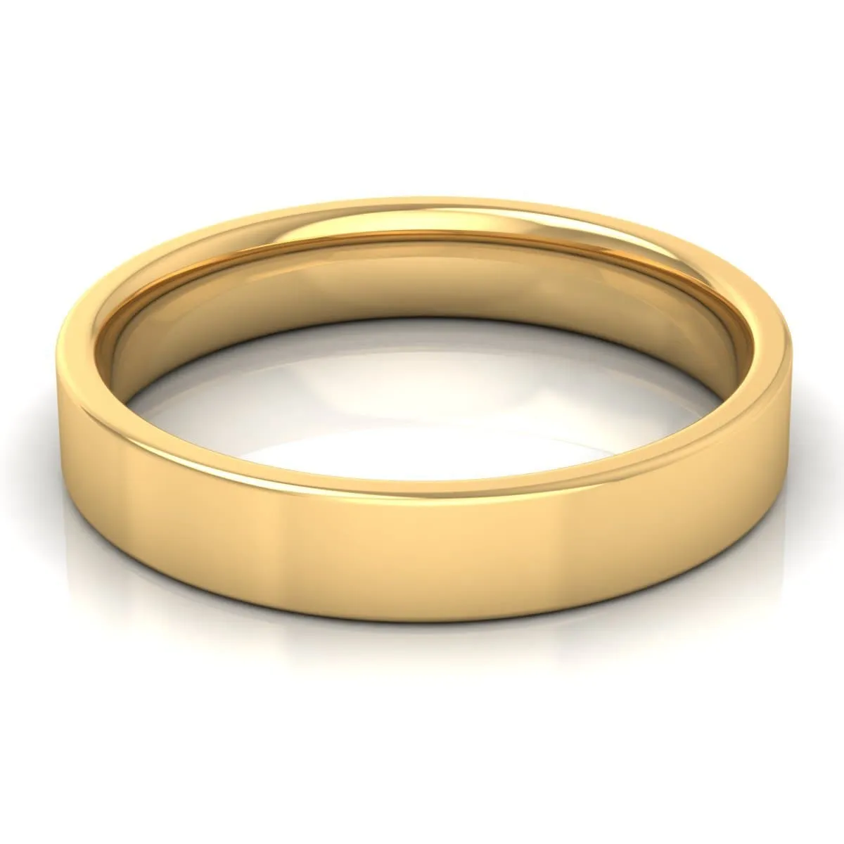 4.0 mm Comfort Fit Plain Wedding Band in 14KT, 18KT & Platinum