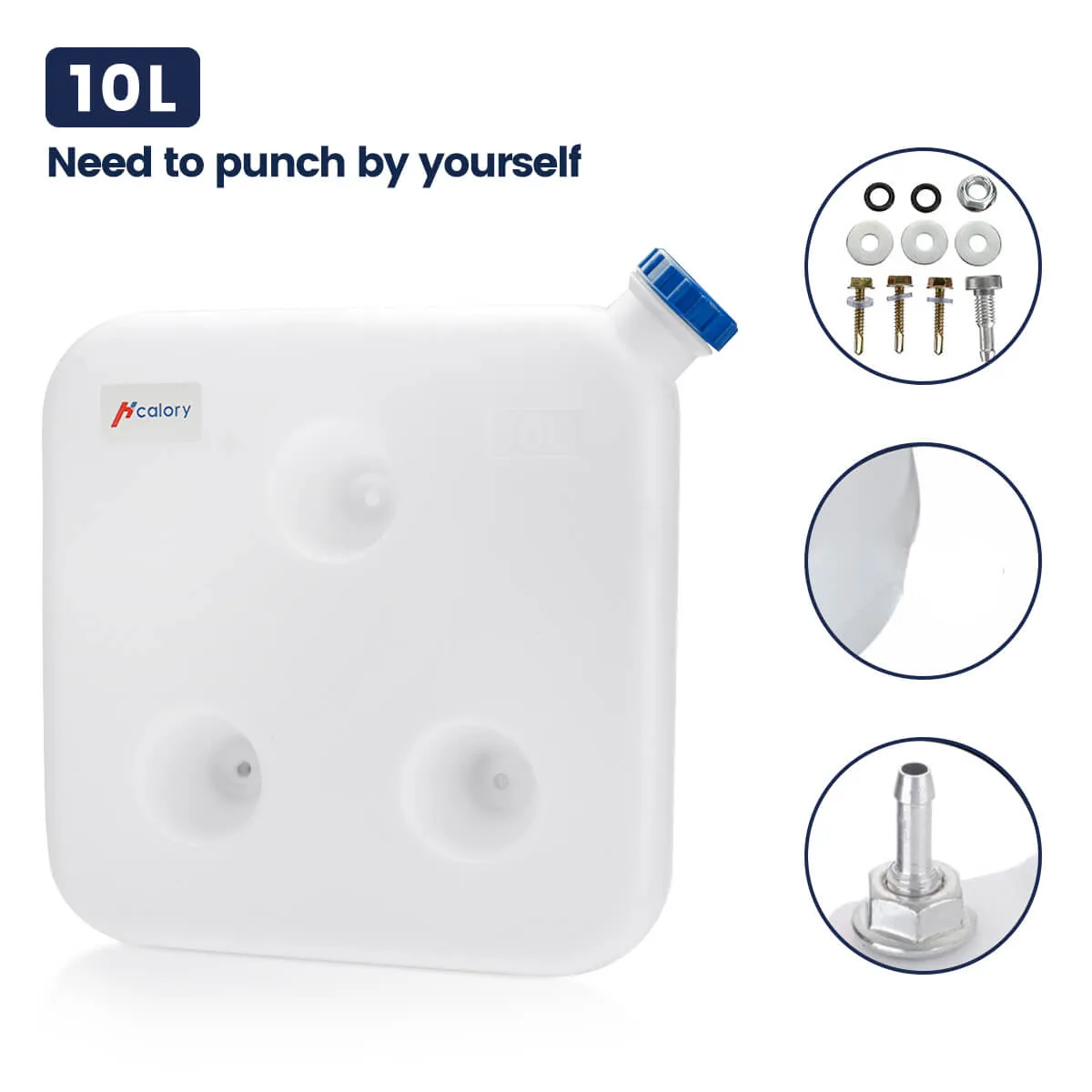 A28 Fuel Oil Gasoline Tank, 10L Plastic White