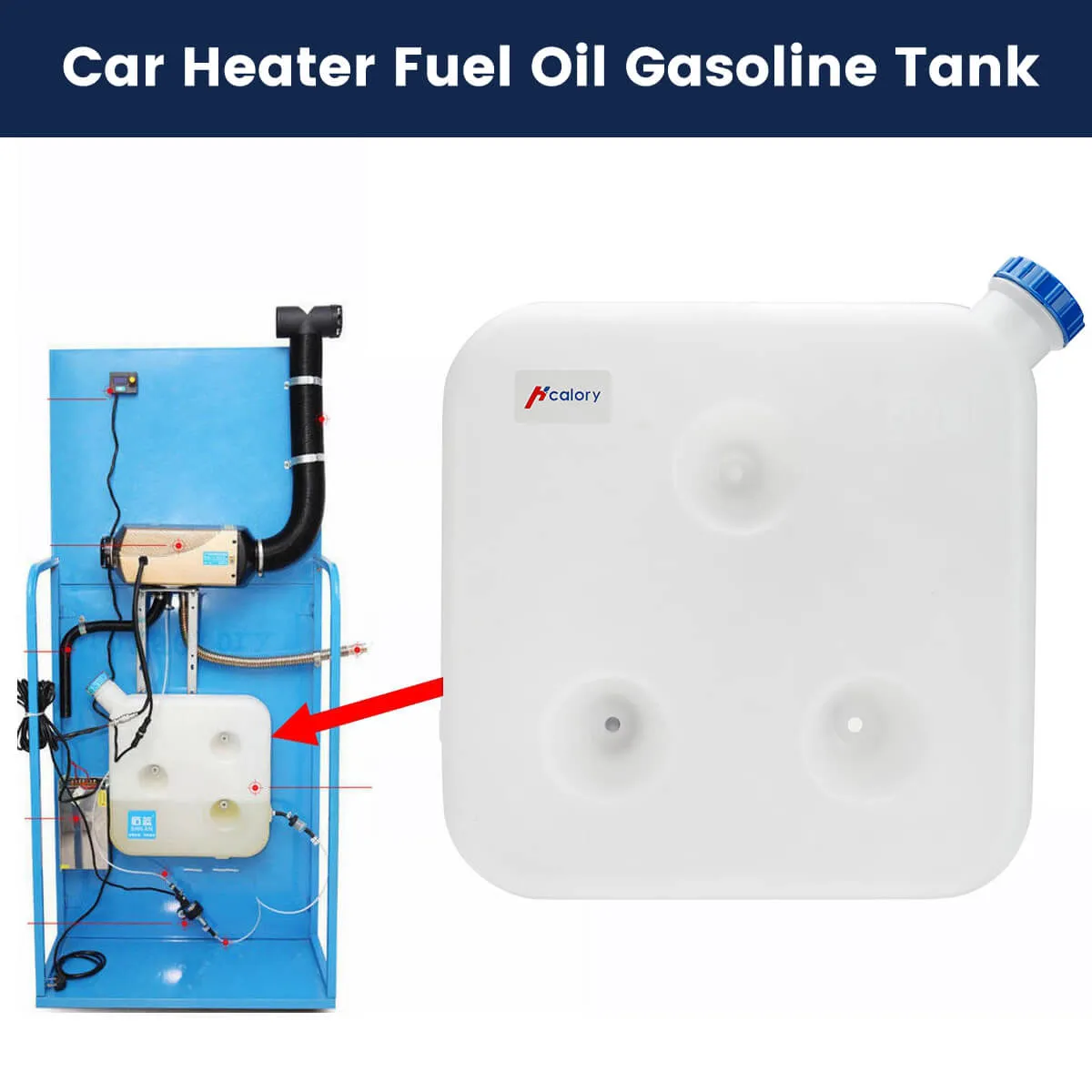 A28 Fuel Oil Gasoline Tank, 10L Plastic White