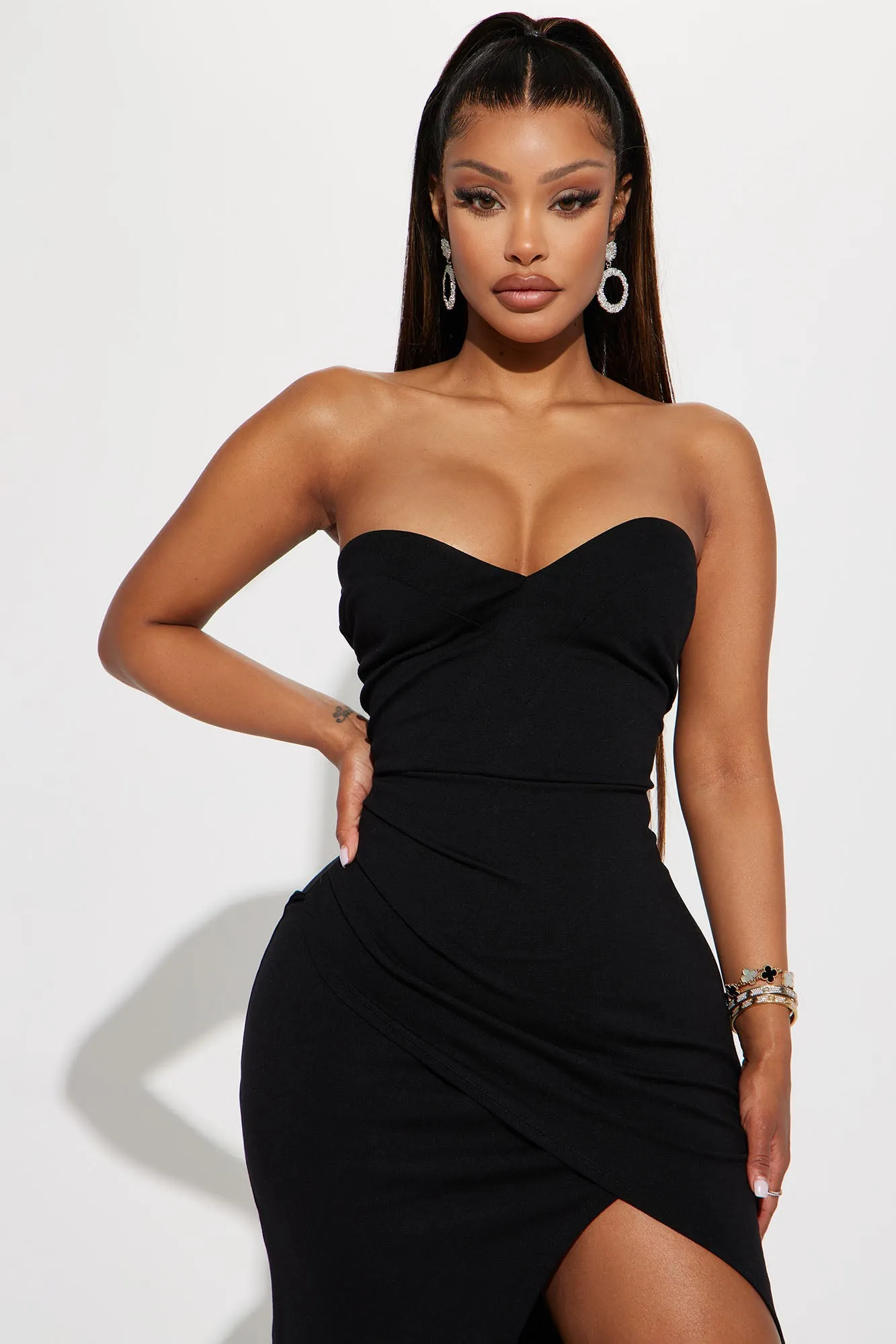 Alina Tube Maxi Dress - Black