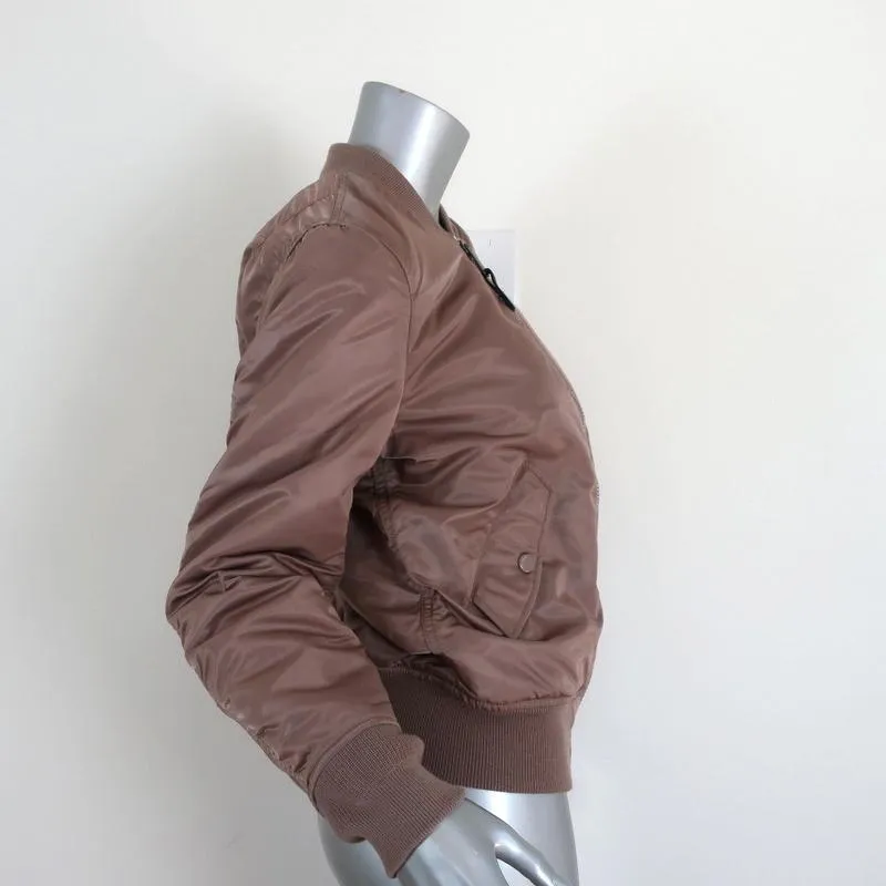 Alpha Industries MA-1 Reversible Bomber Jacket Mauve/Orange Size Extra Small NEW