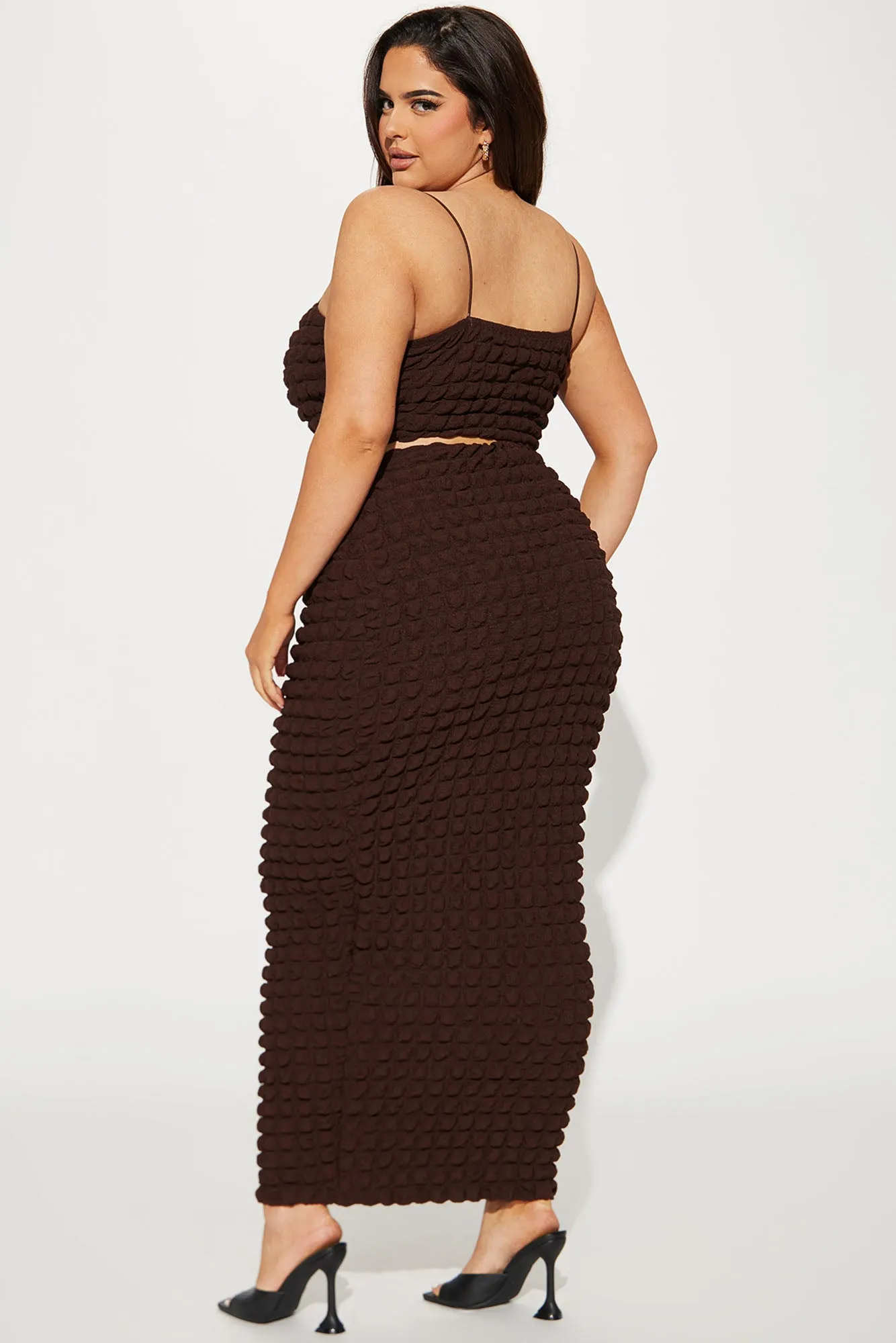 Always Bold Bubble Skirt Set - Brown