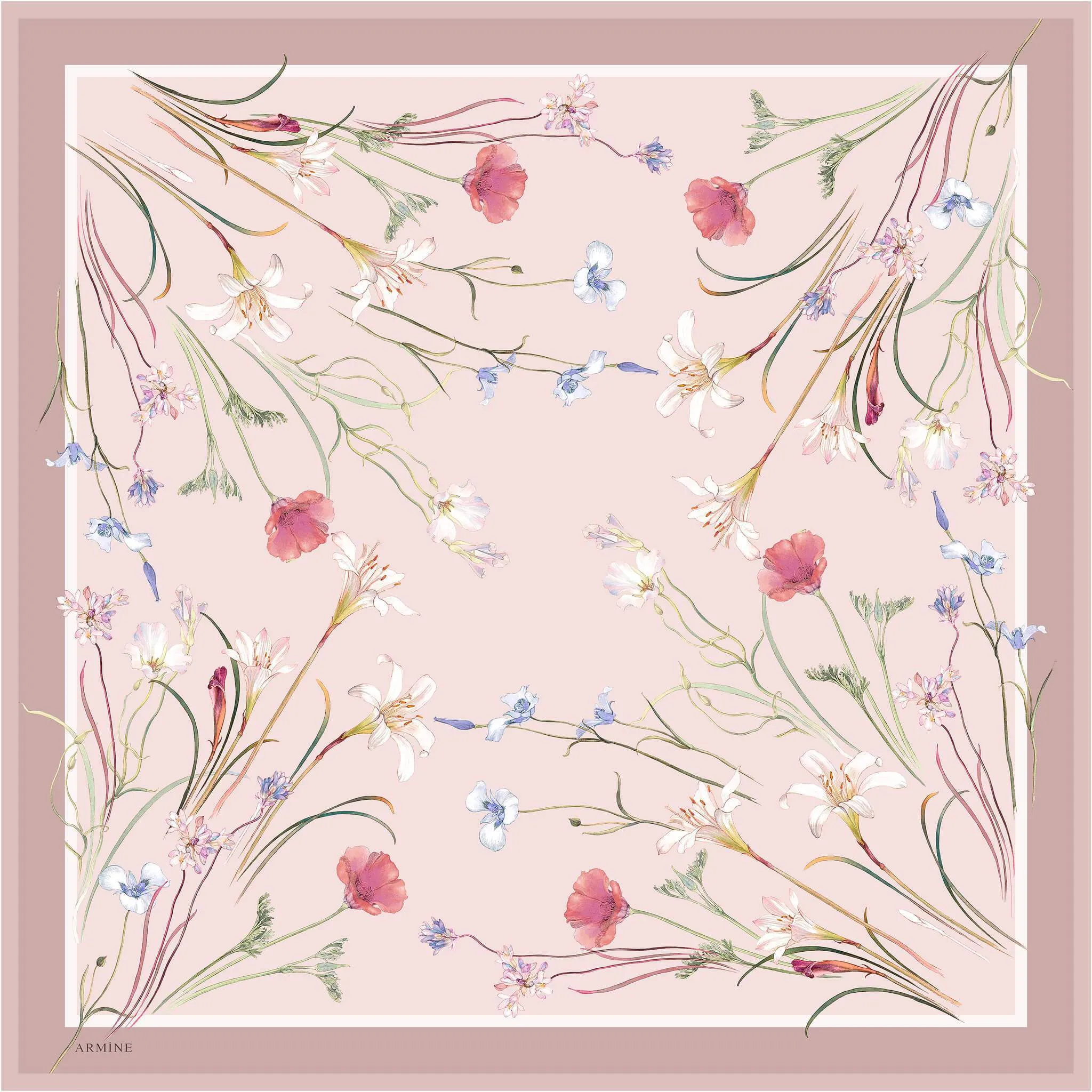 Armine Floral Silk Hijab Julia