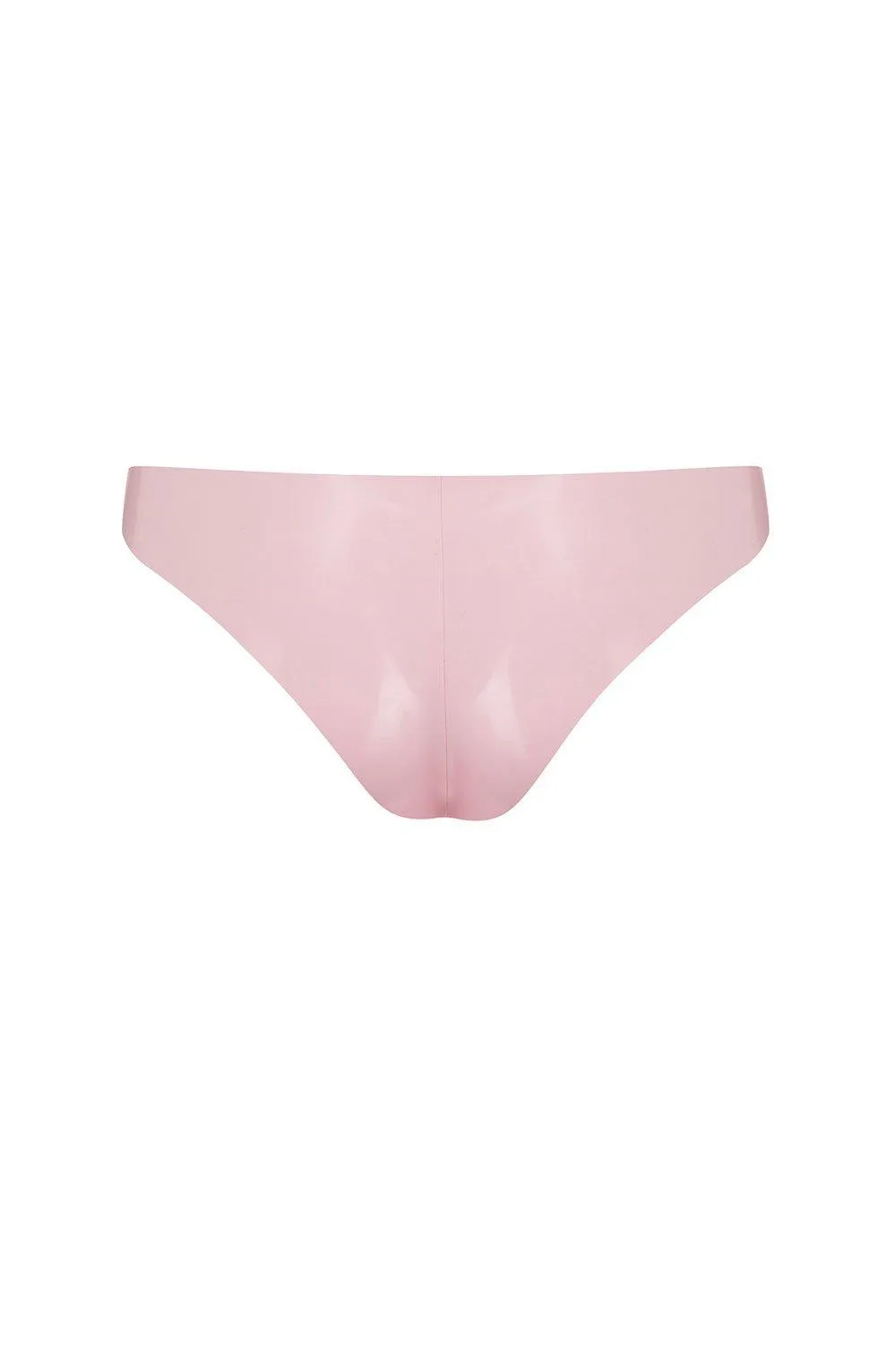 Baby Pink Latex Cheeky Brief
