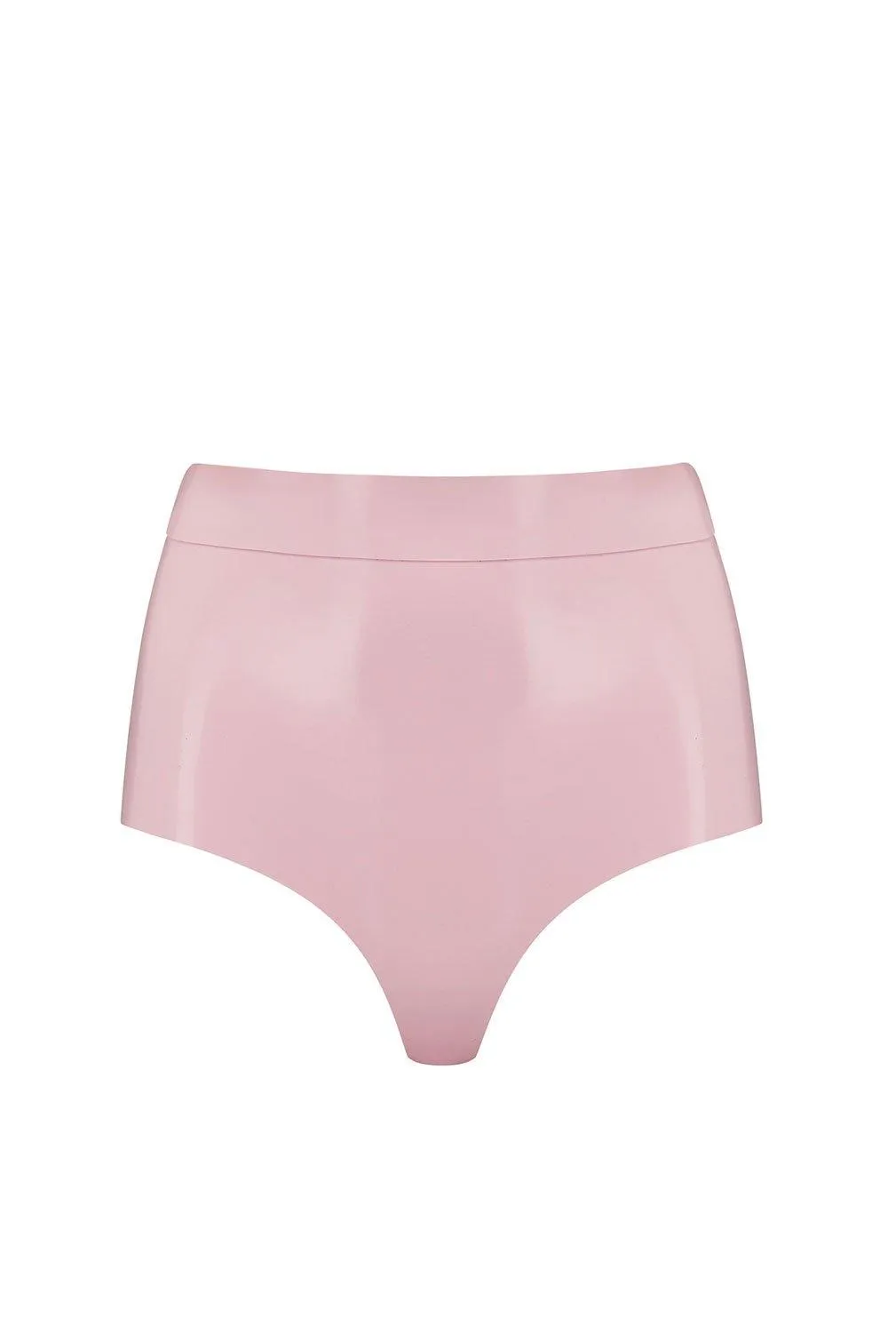 Baby Pink Latex Disco High Waist Pant