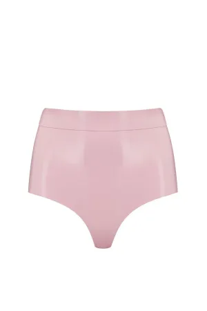 Baby Pink Latex Disco High Waist Pant