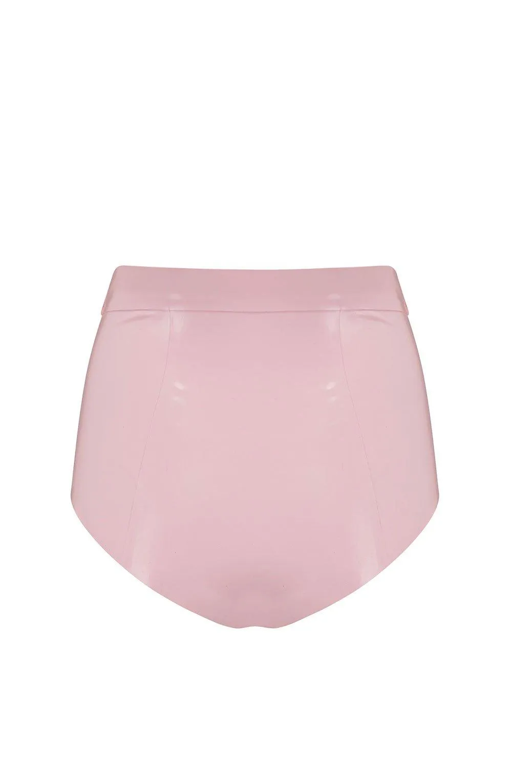 Baby Pink Latex Disco High Waist Pant