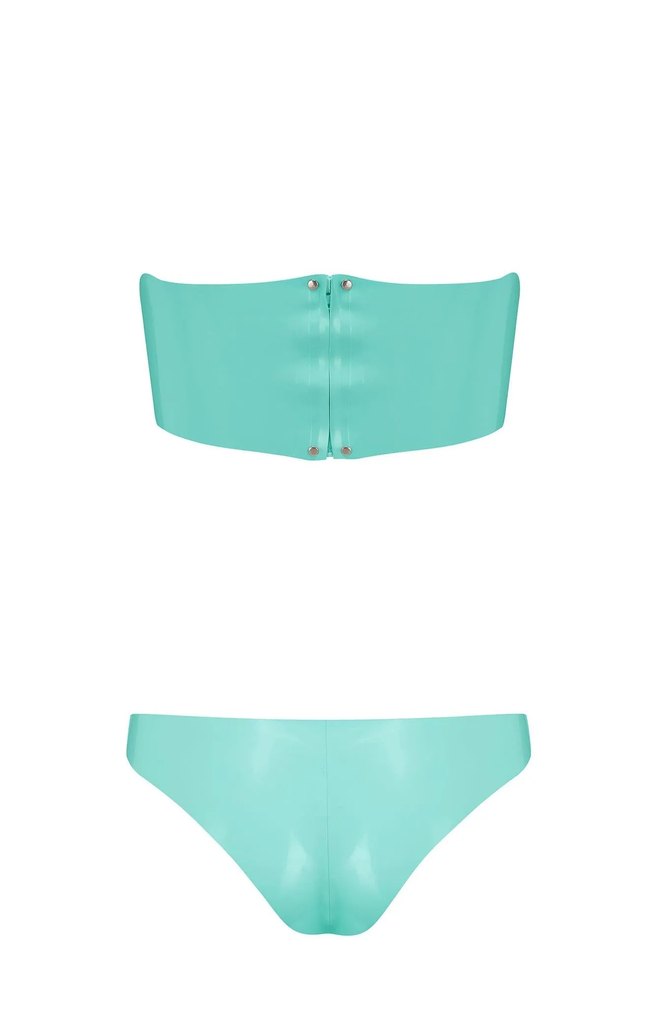 Bandeau Cheeky Latex Lingerie Set