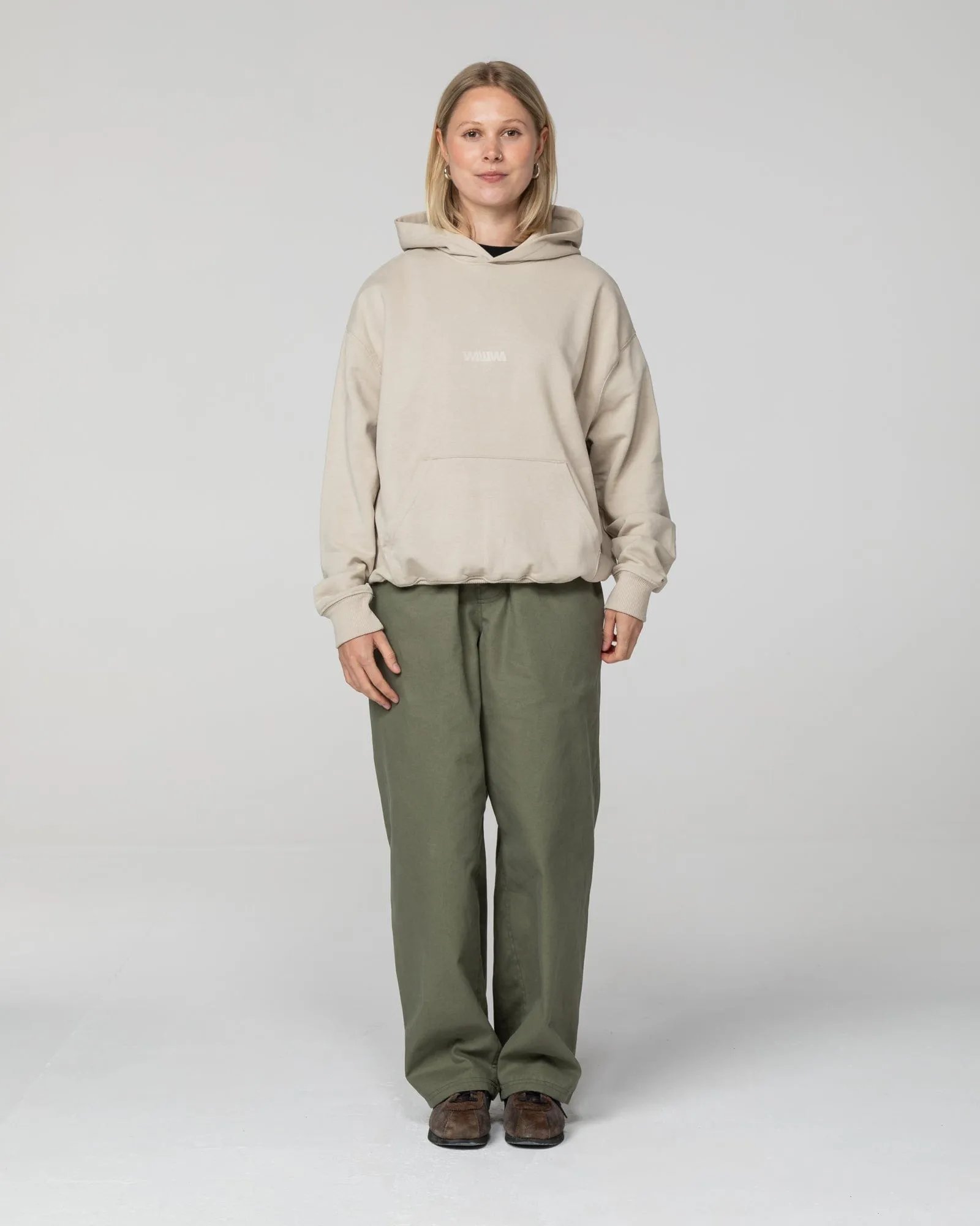 Basic Logo Hoody - Natural