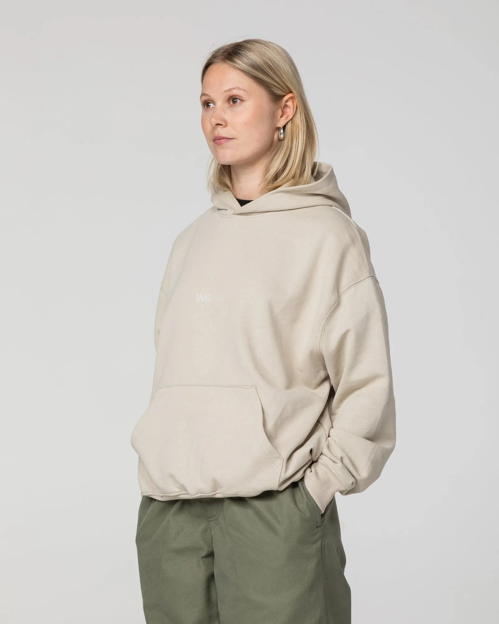 Basic Logo Hoody - Natural