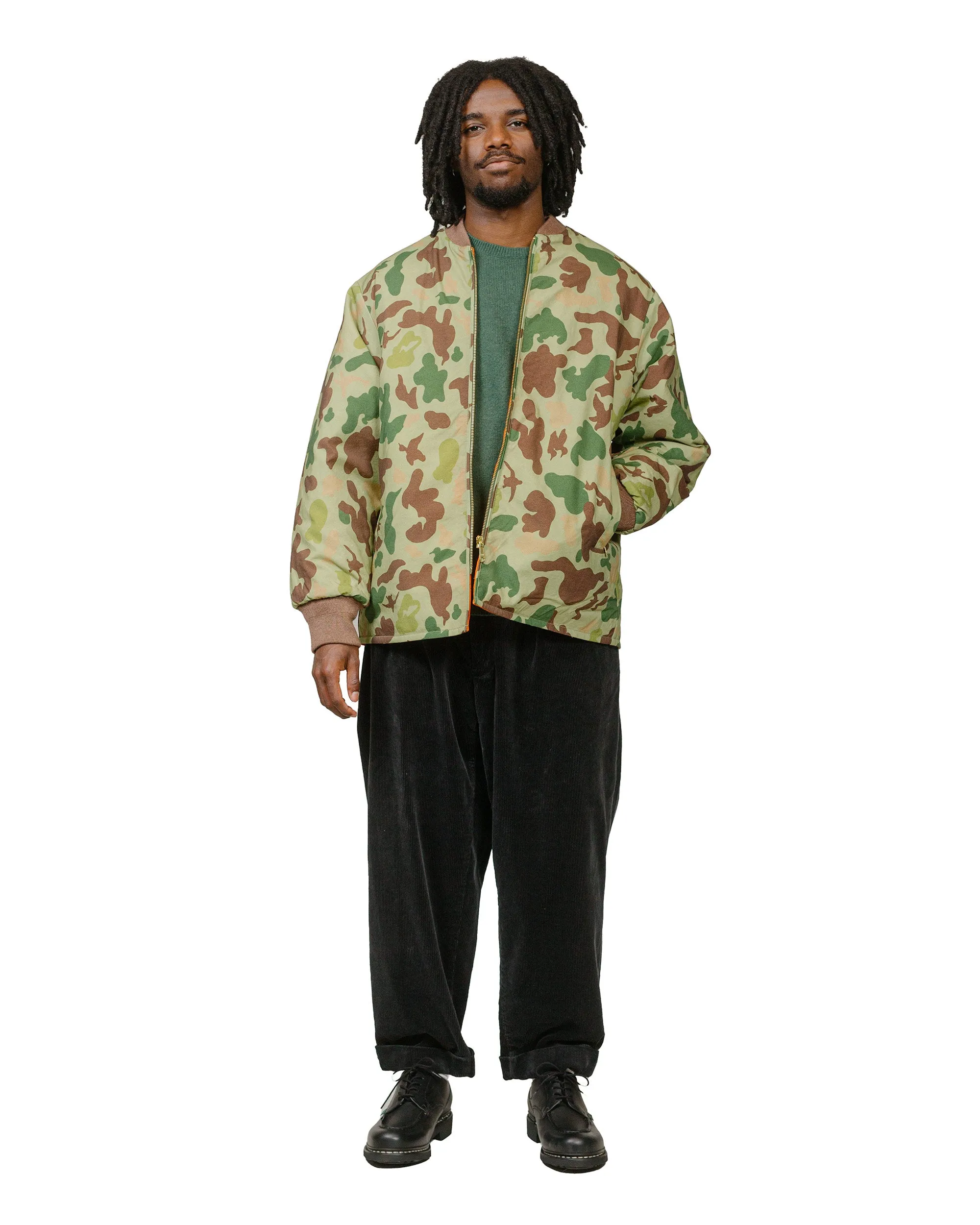 Beams Plus Reversible Puff Blouson Animal Camo Olive