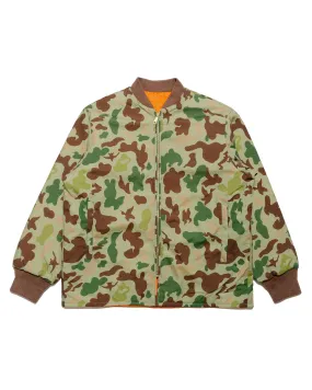 Beams Plus Reversible Puff Blouson Animal Camo Olive