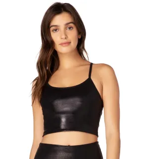 Beyond Yoga Pearlized Slim Racerback Cropped Yoga Tank