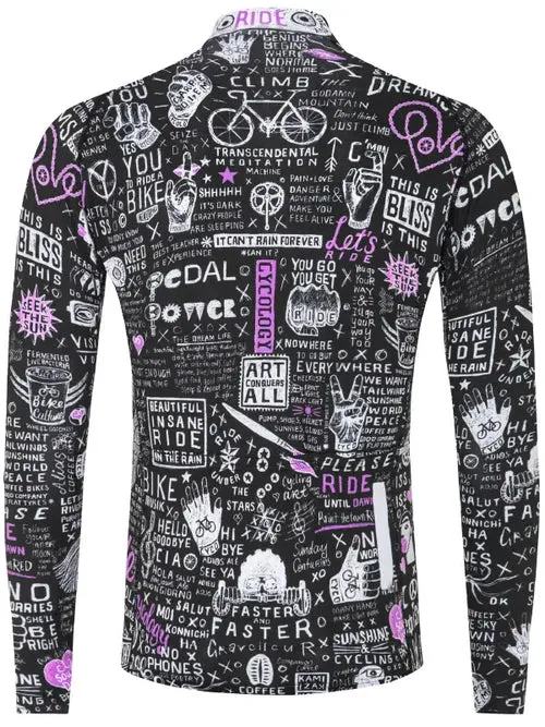Bike Graffiti Lightweight Long Sleeve Summer Jersey