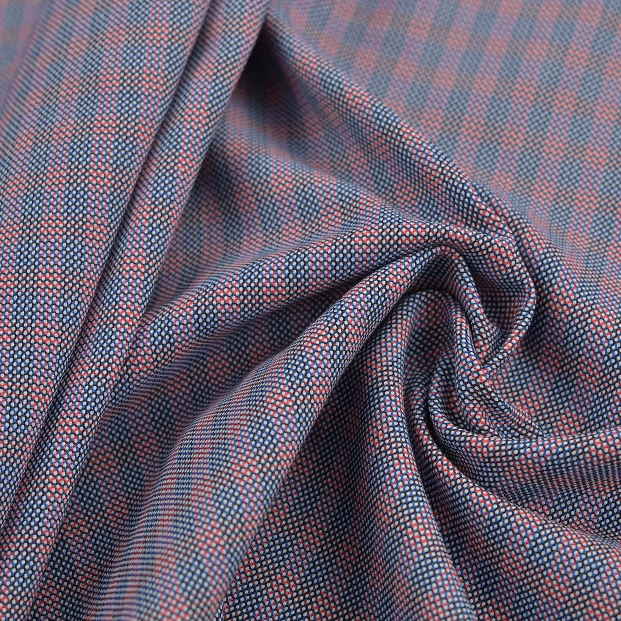 Blue Cotton Check Fabric 99034