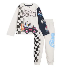 Bluey T-Shirt and French Terry Jogger Pants Outfit Set