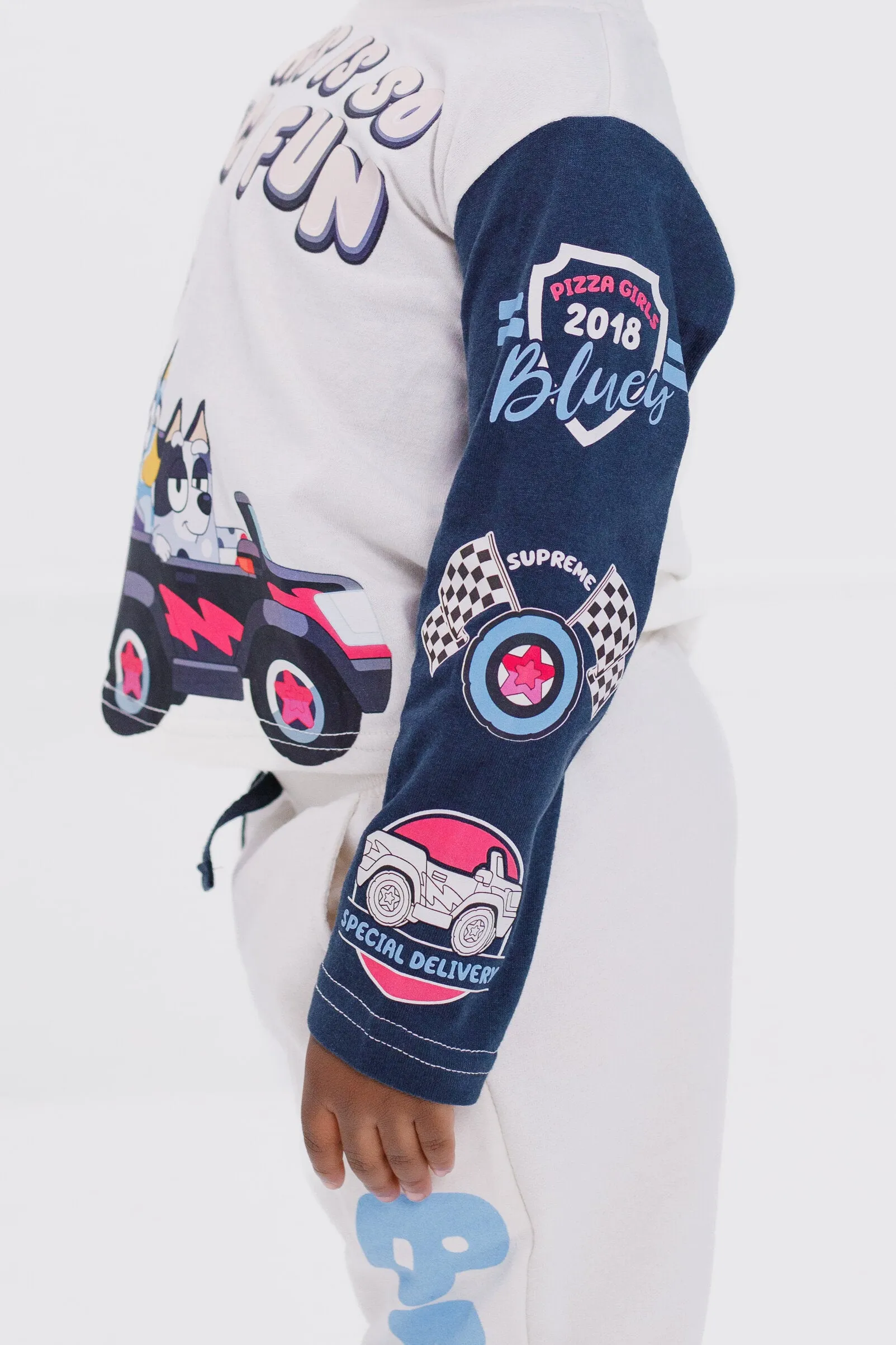 Bluey T-Shirt and French Terry Jogger Pants Outfit Set