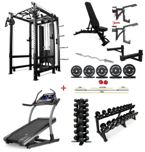 Body Iron Commercial Power Rack PR9500 Personal Trainer Combo Set