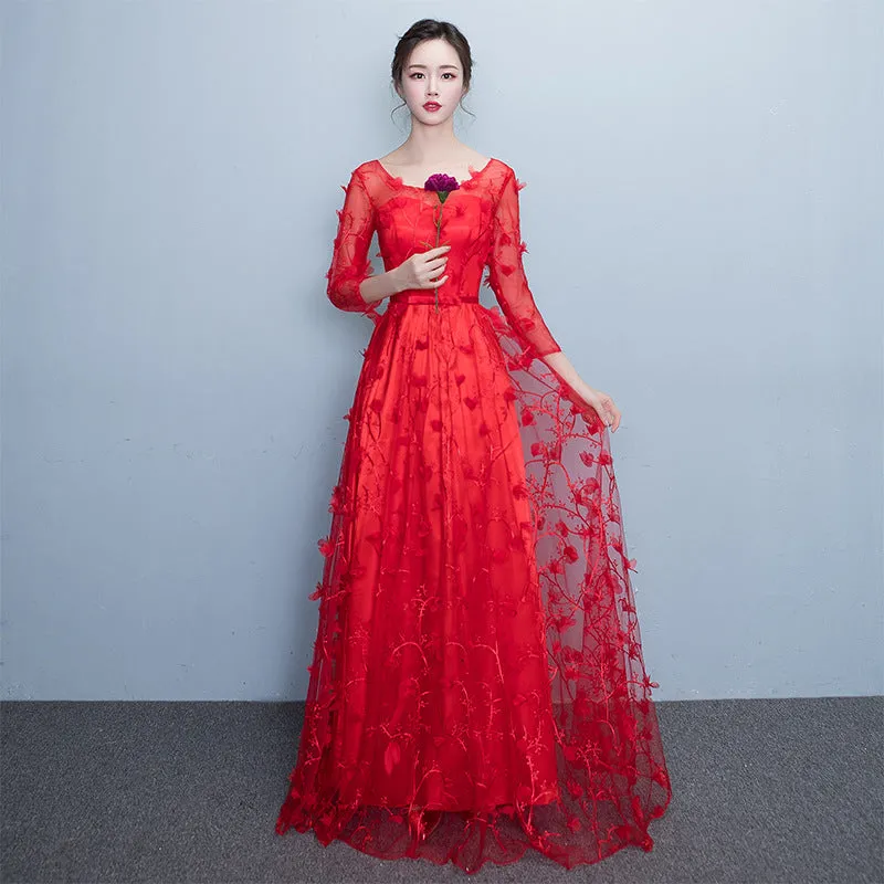 Bridesmaid Dress Women's  New Korean Style Dress Slim-Fit Elegant Birthday Banquet Evening Dress