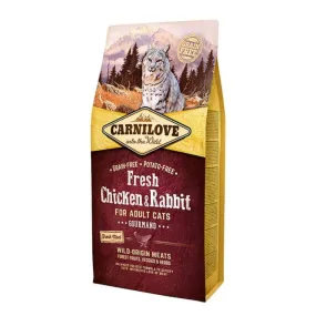 Carnilove 6kg Fresh Chicken & Rabbit Gourmand Adult Cat Food