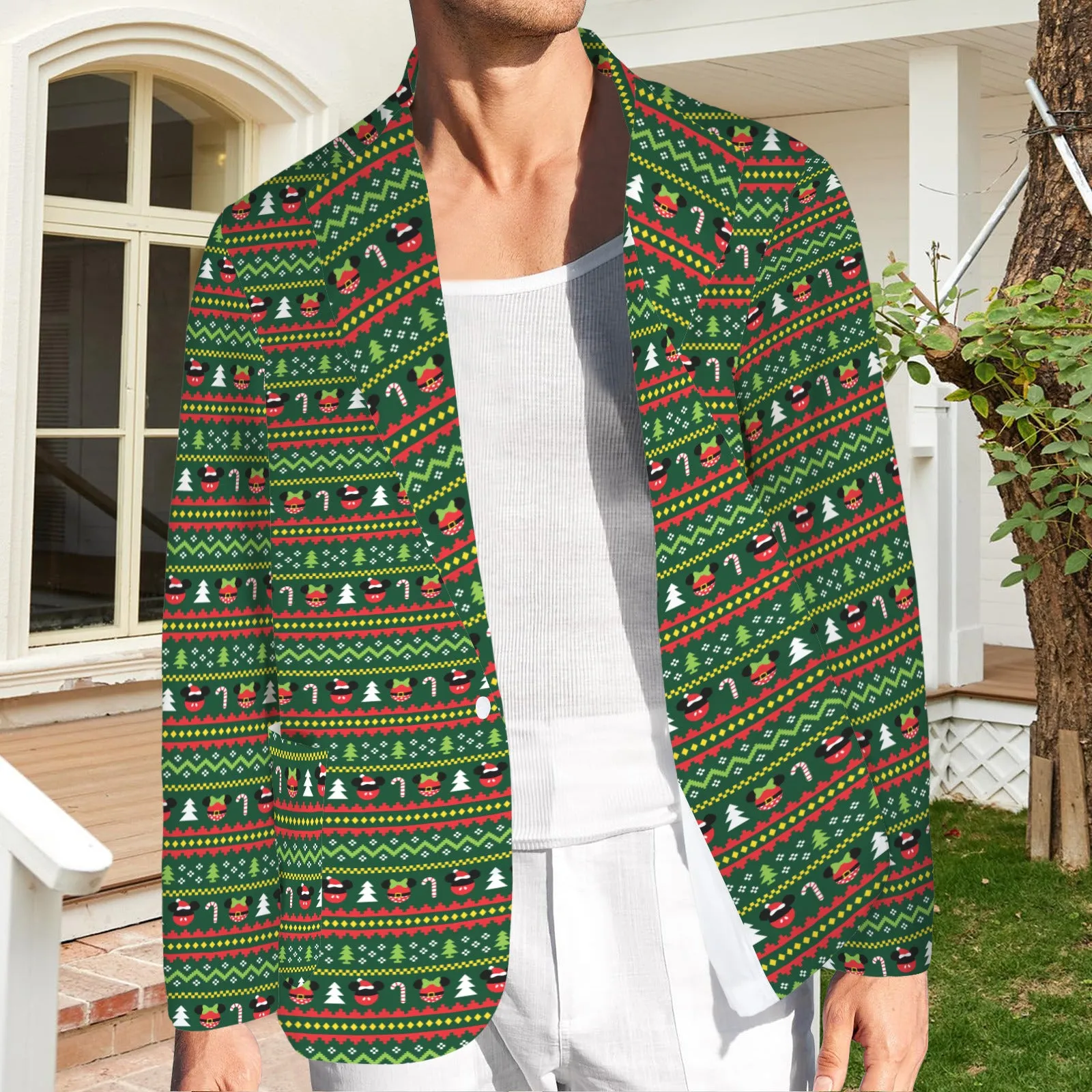 Christmas Sweater Men's Blazer Jacket