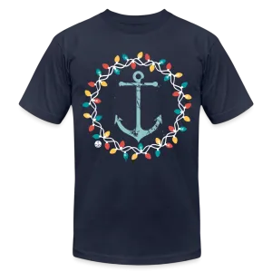 Christmas Wreath Anchor Unisex Lake Tee, Christmas T-Shirt