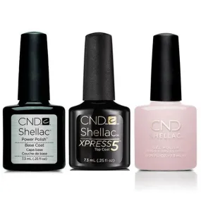 CND - Shellac Xpress5 Combo - Base, Top & Soiree Strut (0.25 oz)