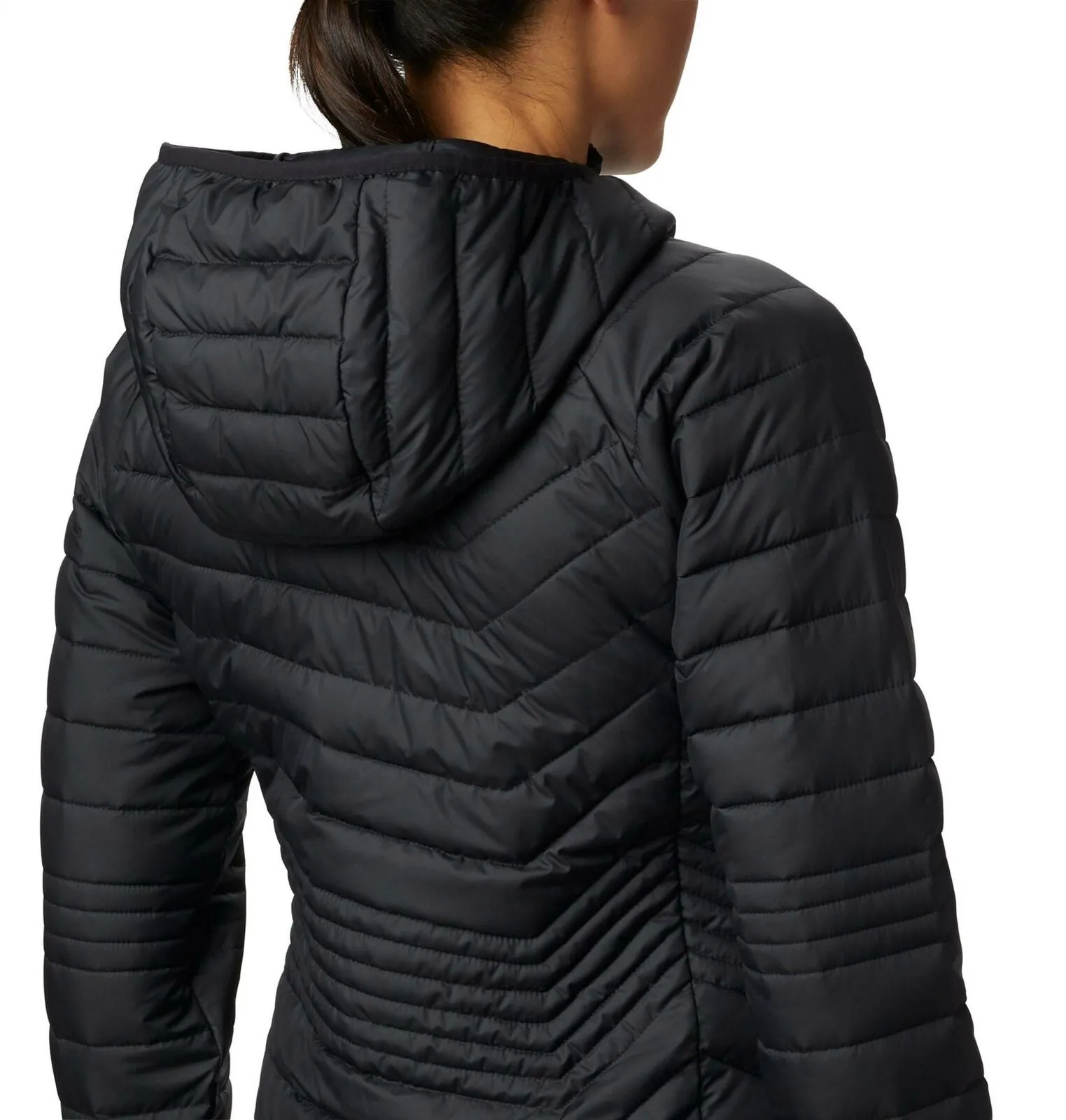 Columbia Women's Powder Lite Mid Length Quilted Jacket Black Medium