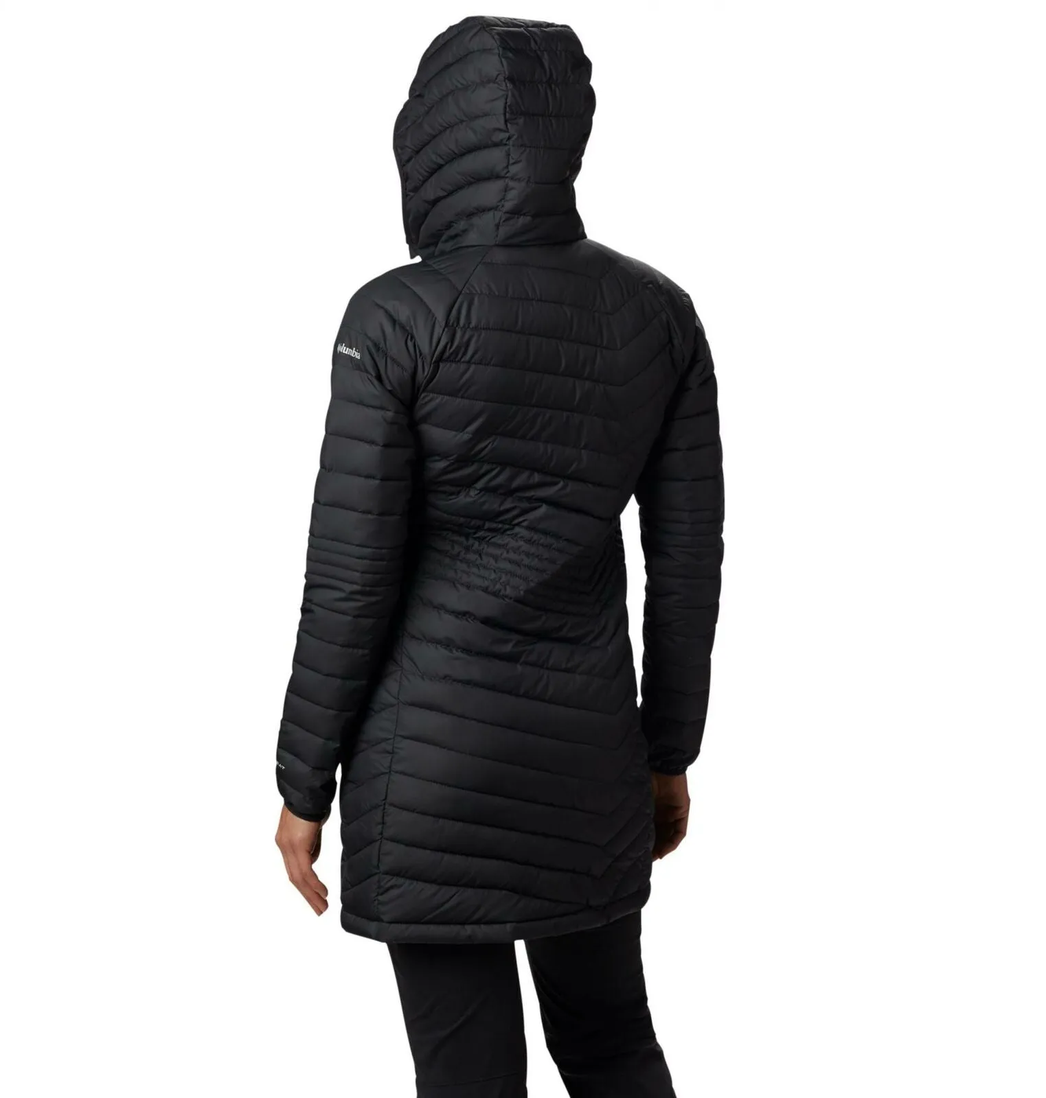 Columbia Women's Powder Lite Mid Length Quilted Jacket Black Medium