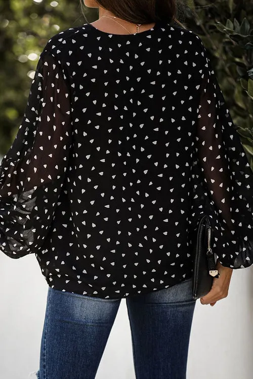 Comfy Cozy Dotted Printed Long Sleeve Top - 4 Colors