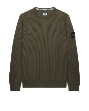 Couto Knitted Ribbed Sweater Castle Green