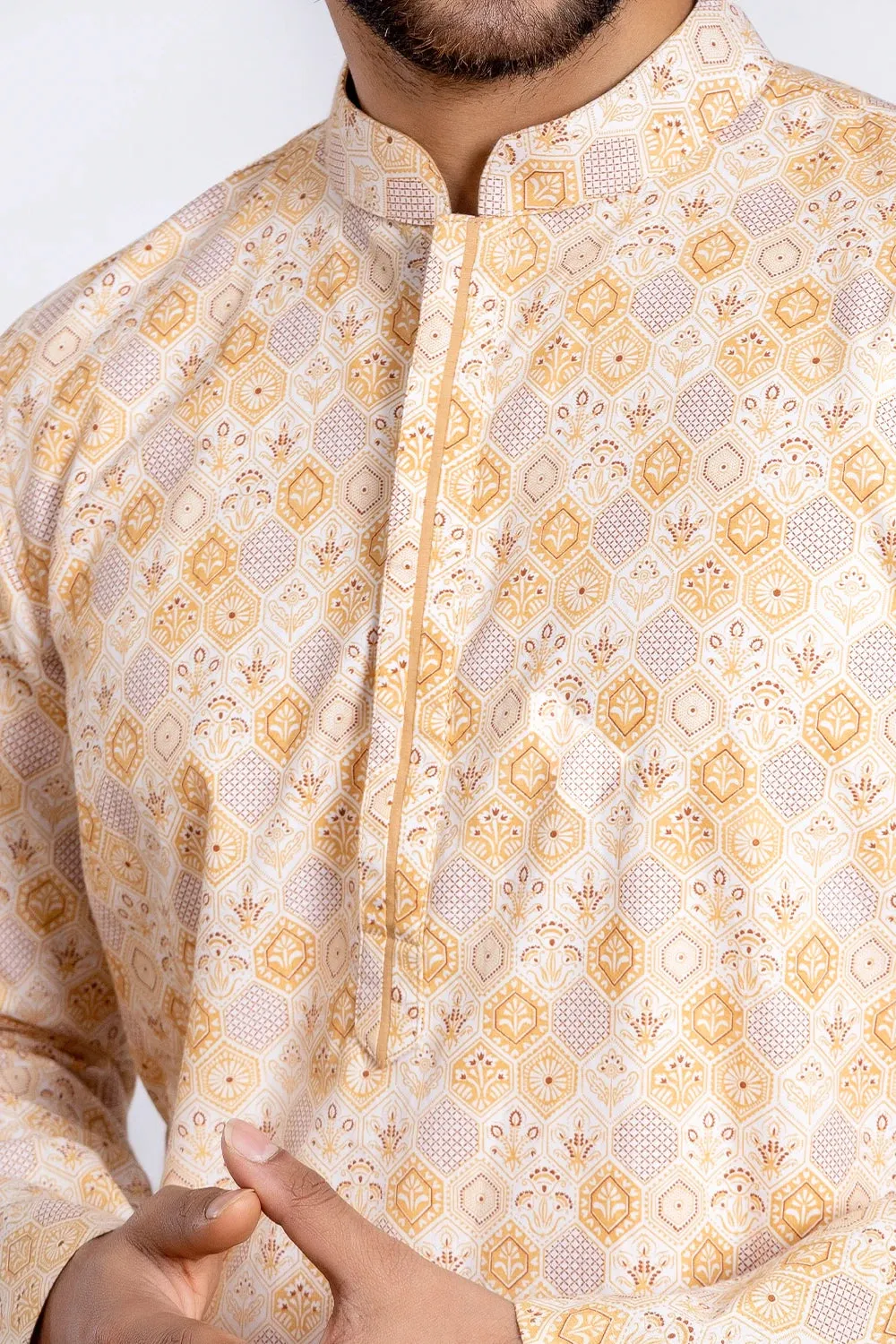 Cut & Sew Slim Fit Panjabi