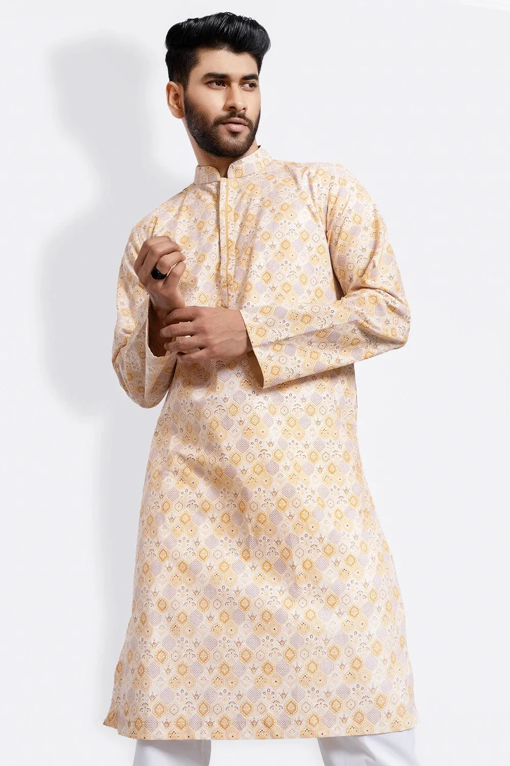 Cut & Sew Slim Fit Panjabi
