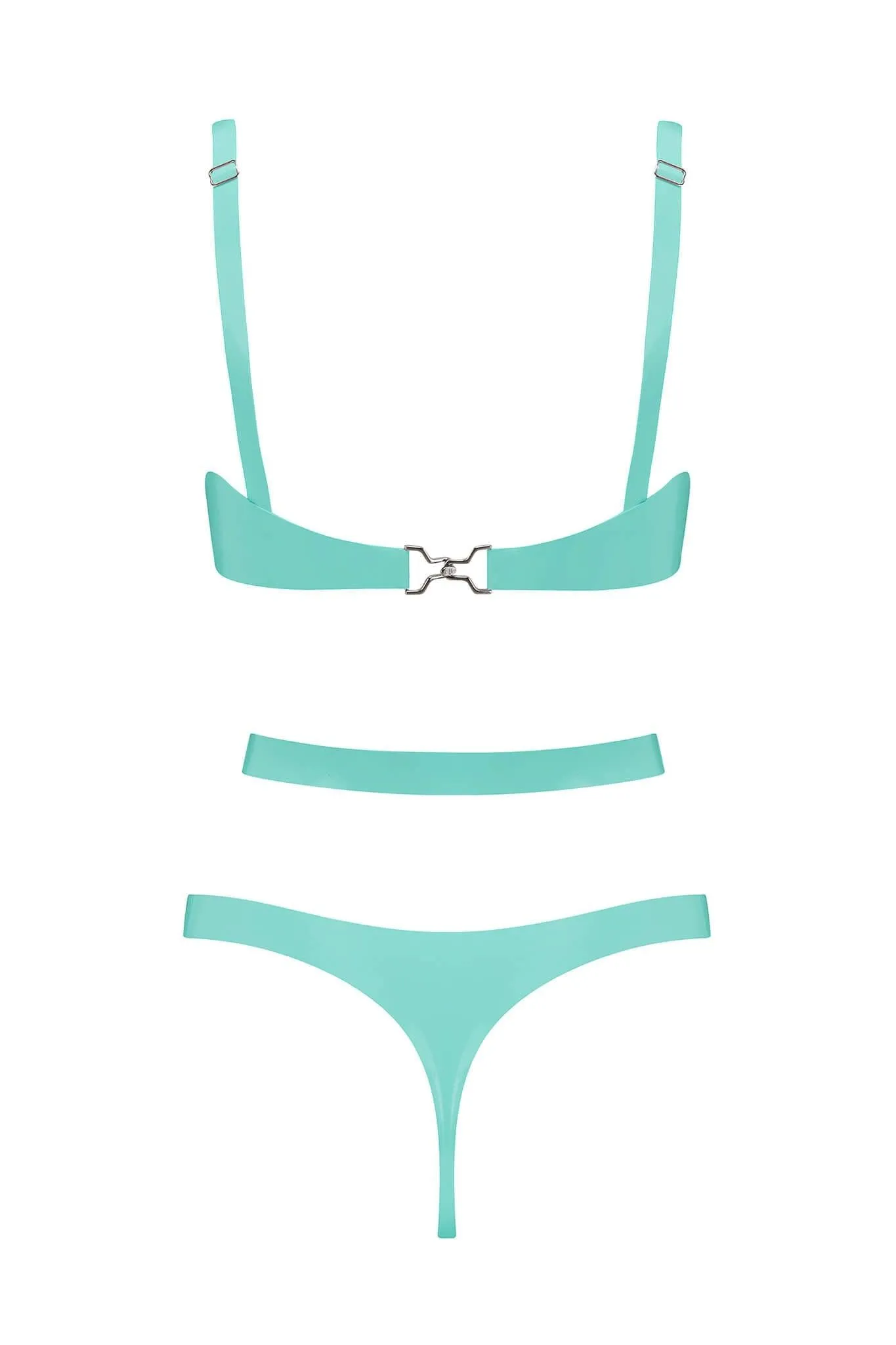 Cut Out Latex Lingerie Set