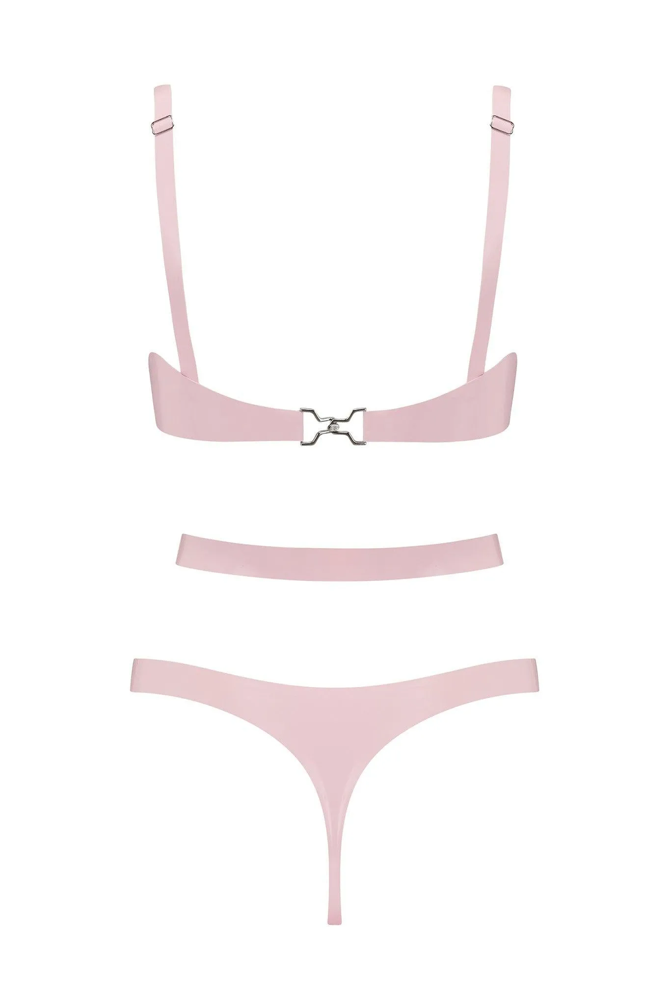 Cut Out Latex Lingerie Set