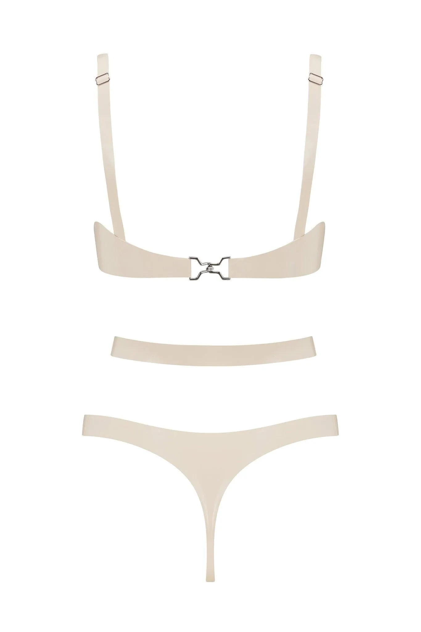 Cut Out Latex Lingerie Set
