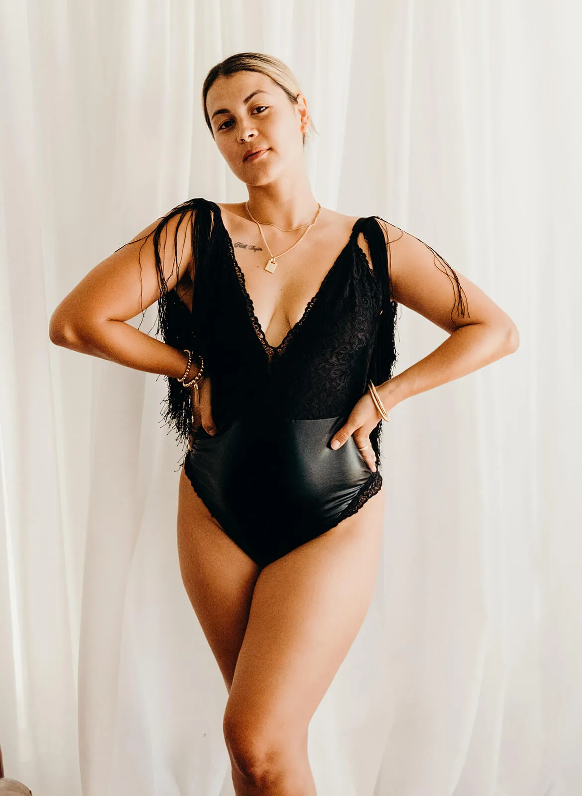 Daphne Fringe Bodysuit