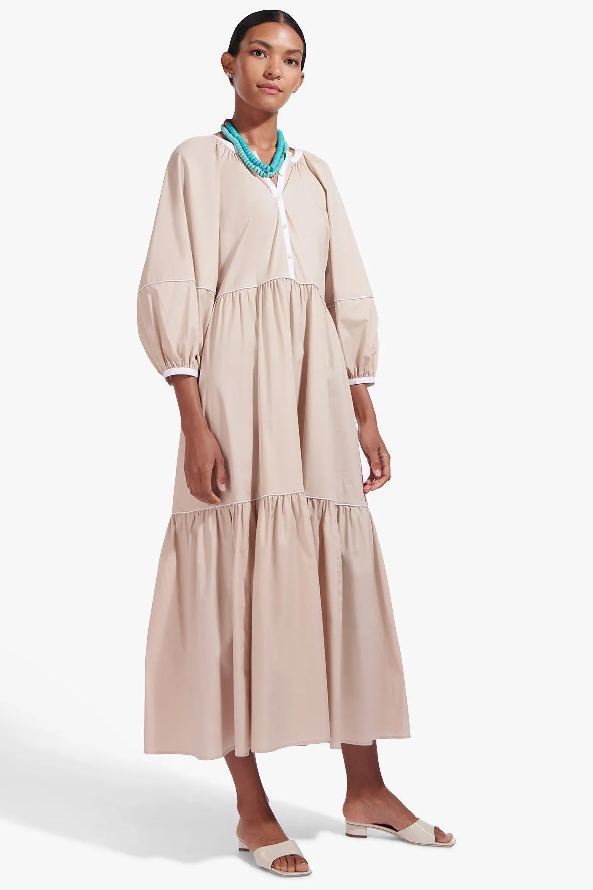 DEMI DRESS | BISCOTTI WHITE