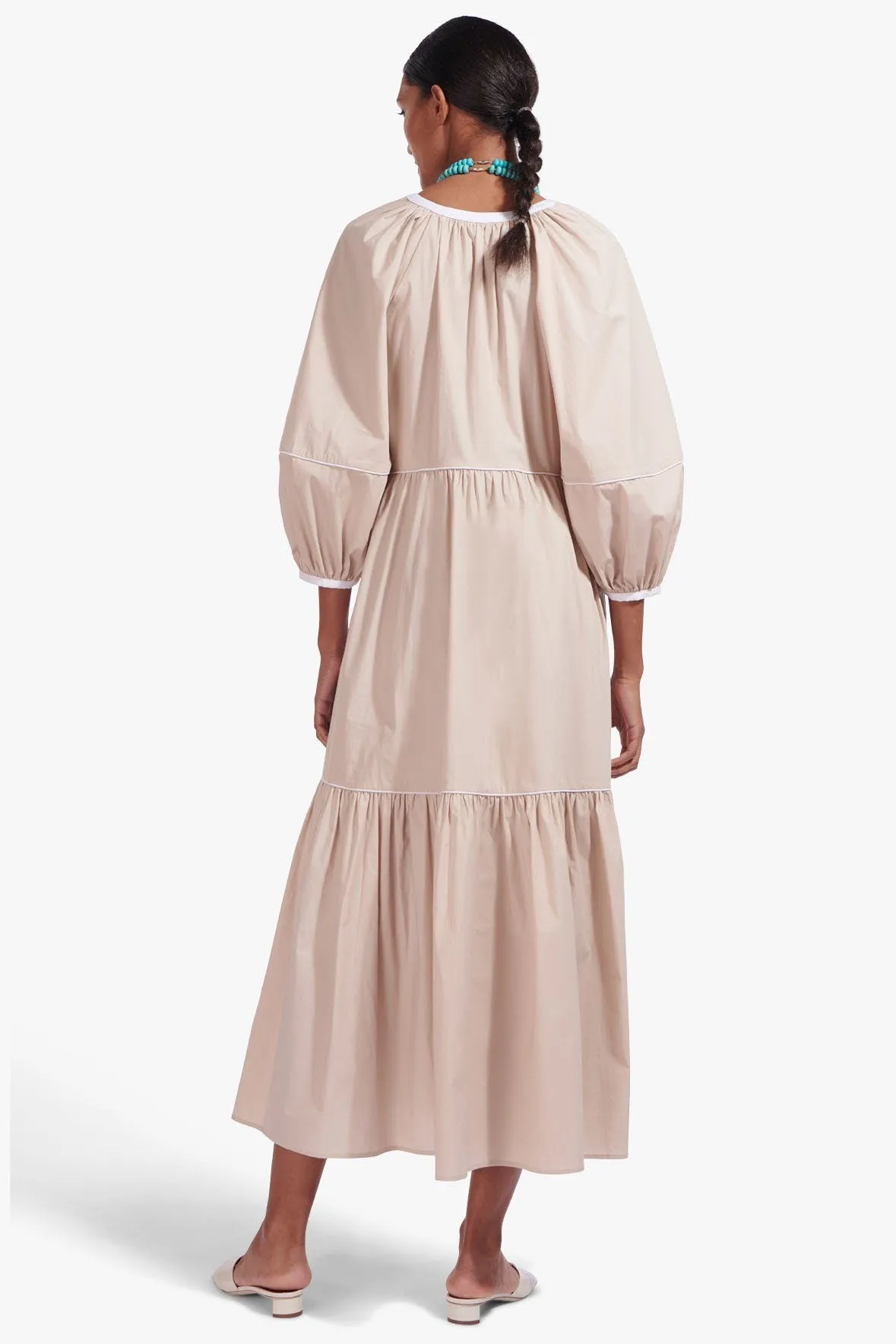 DEMI DRESS | BISCOTTI WHITE