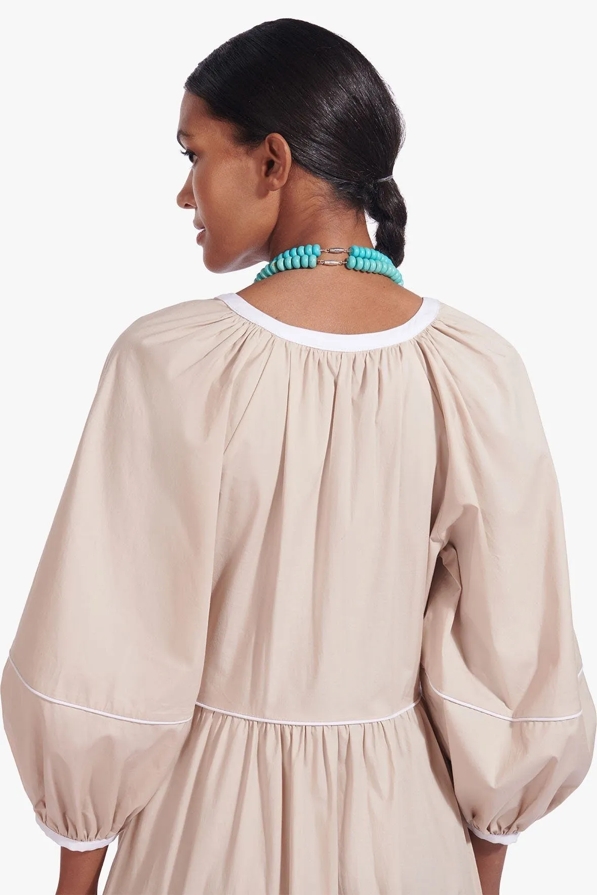 DEMI DRESS | BISCOTTI WHITE