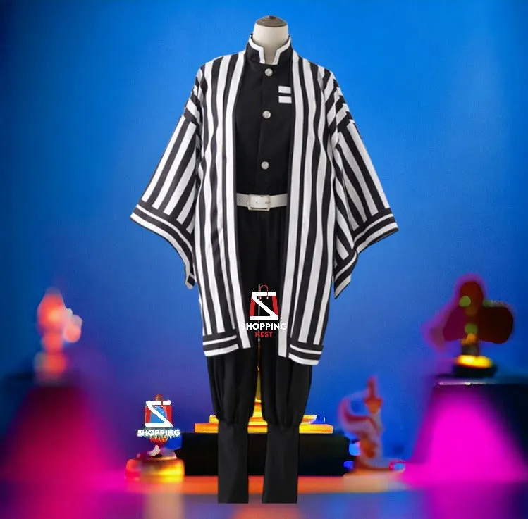 Demon Slayer Iguro Obanai Cosplay Set Kimono Clothing Uniform Collectible Costume Halloween