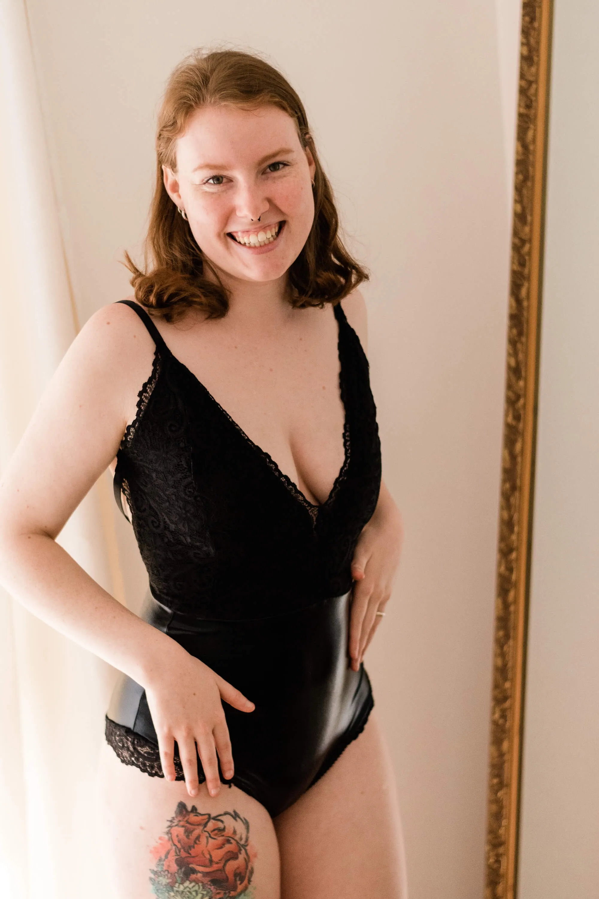 Dentelle V Neck Bodysuit