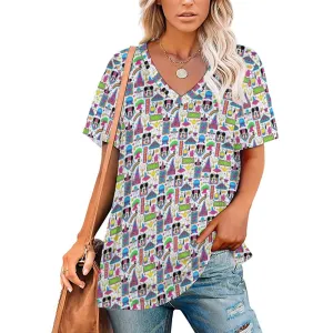 Disney 2024 Women's V-Neck T-Shirt