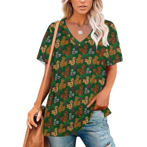 Disney Animal Prints Women's V-Neck T-Shirt