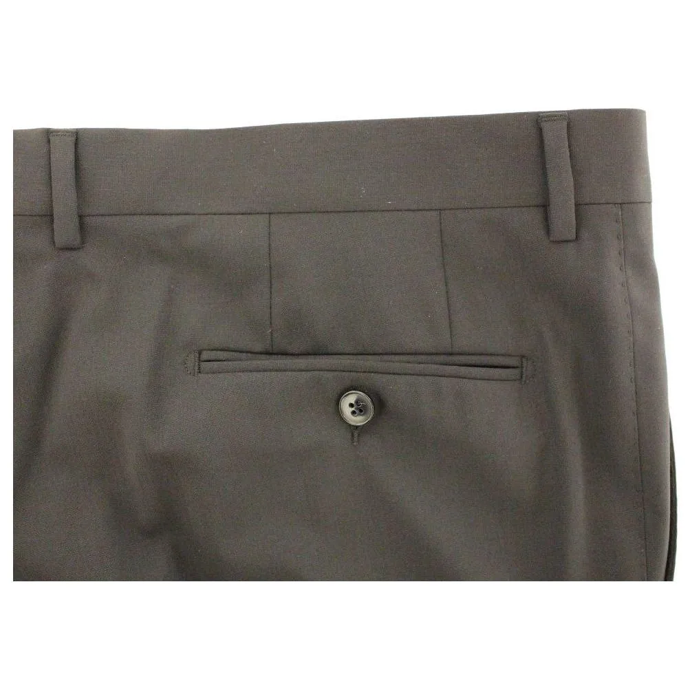 Dolce & Gabbana Elegant Pleated Black Wool Trousers