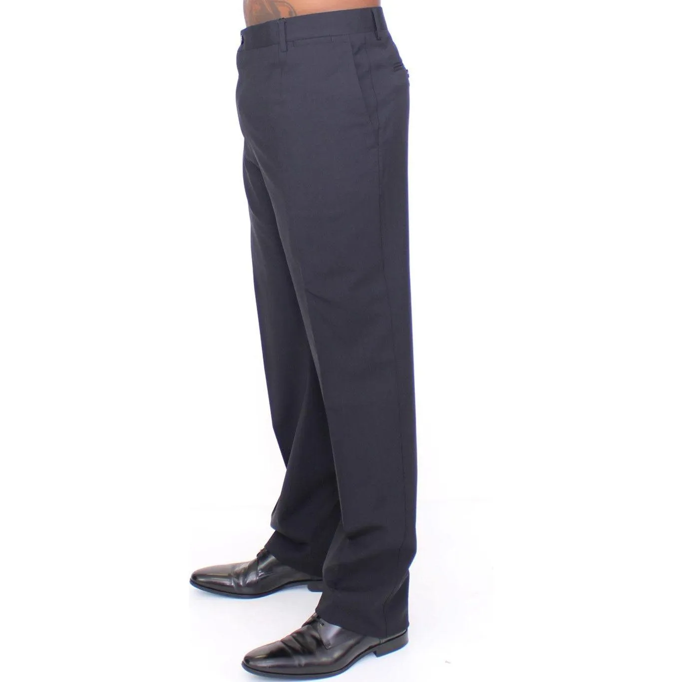Dolce & Gabbana Elegant Pleated Black Wool Trousers